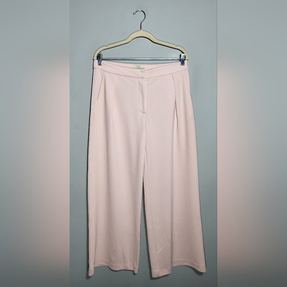 NWOT TORN BY Ronnie Kobo Size* 10 Dressy Formal Wide Leg Pants Soft Pink - Picture 5 of 5